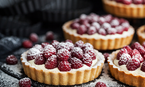 tartelettes aux framboises